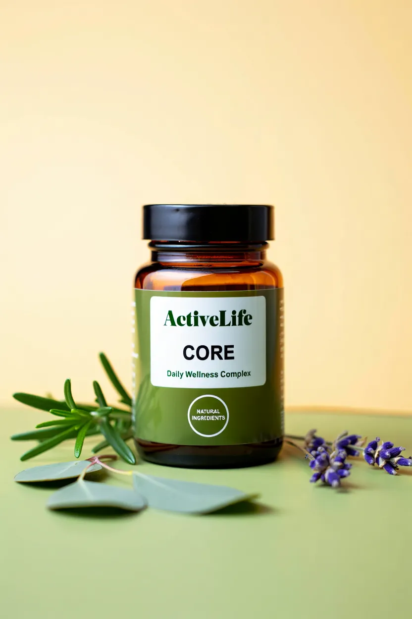 ActiveLife Core supplement bottle with natural ingredients